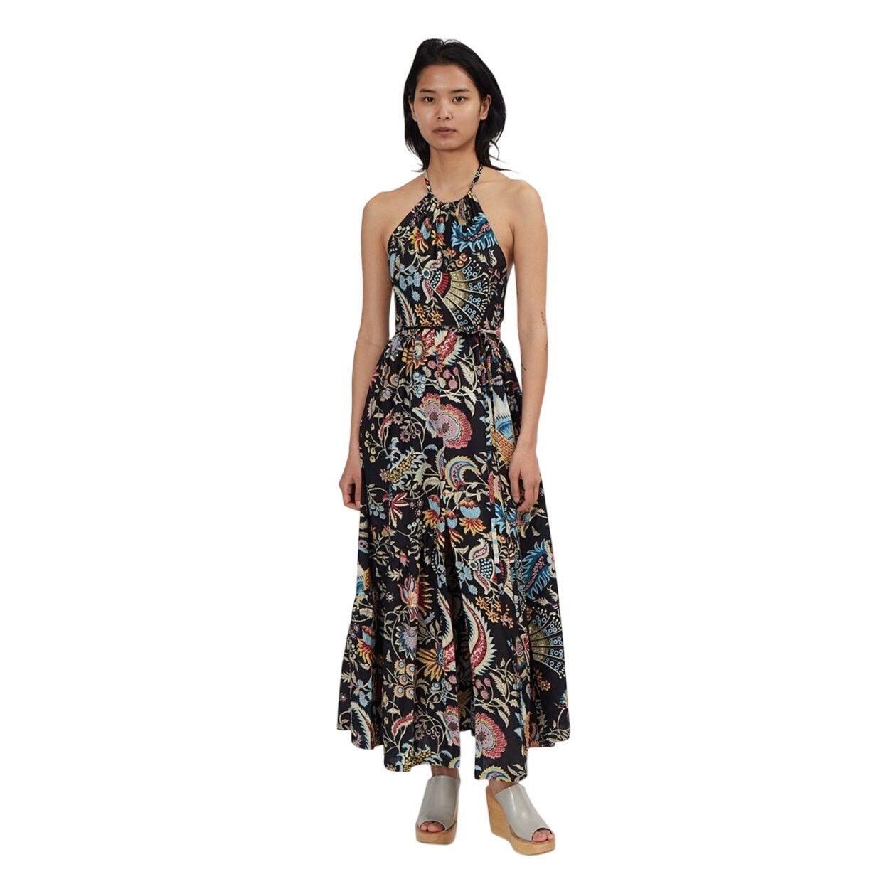 Rachel Comey Rachel Comey Sazerac Halter Dress Black Printed Floral Size S / US 4 / IT 40 - 2 Thumbnail