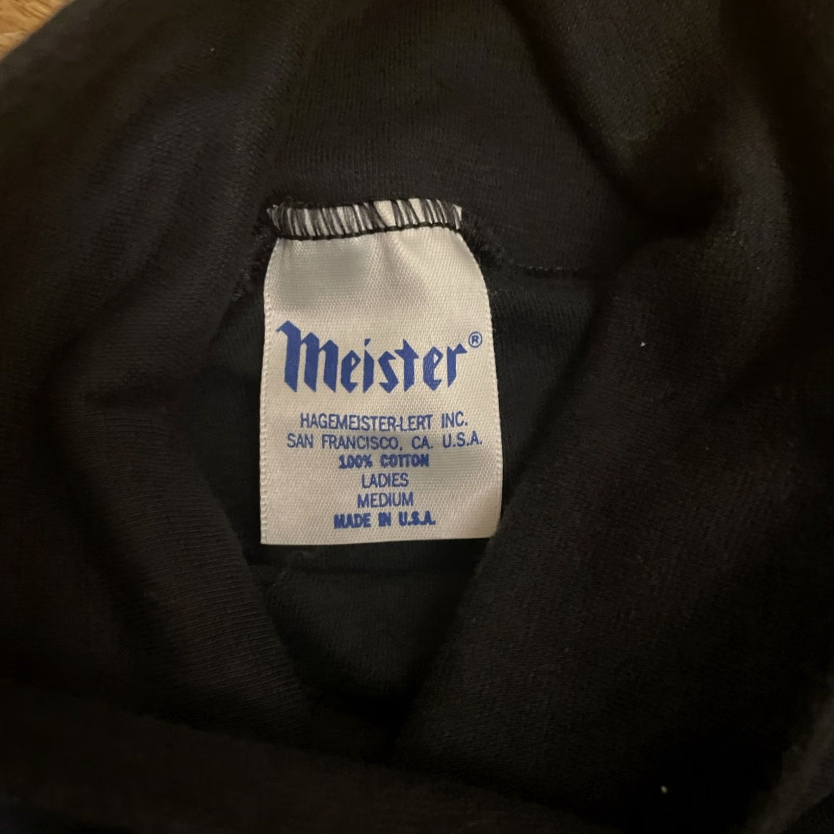 Vintage VINTAGE Meister Ladies Long Sleeve Turtleneck Shirt Top Medium Black USA Blank Shirt Womens Medium Black Meister Shirt Top Size M / US 6-8 / IT 42-44 - 4 Thumbnail