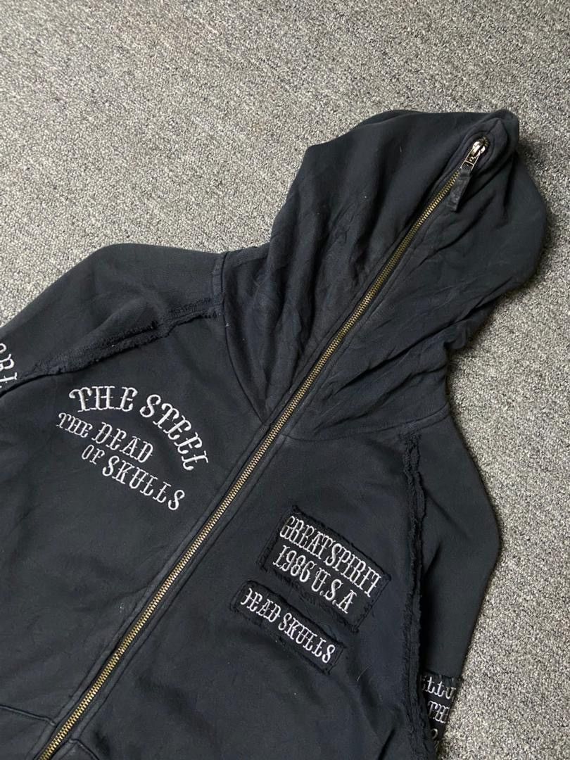 Japanese Brand Dead Skulls Embroidered Full Zip Sweater Jacket (176) Size US XS / EU 42 / 0 - 10 Thumbnail