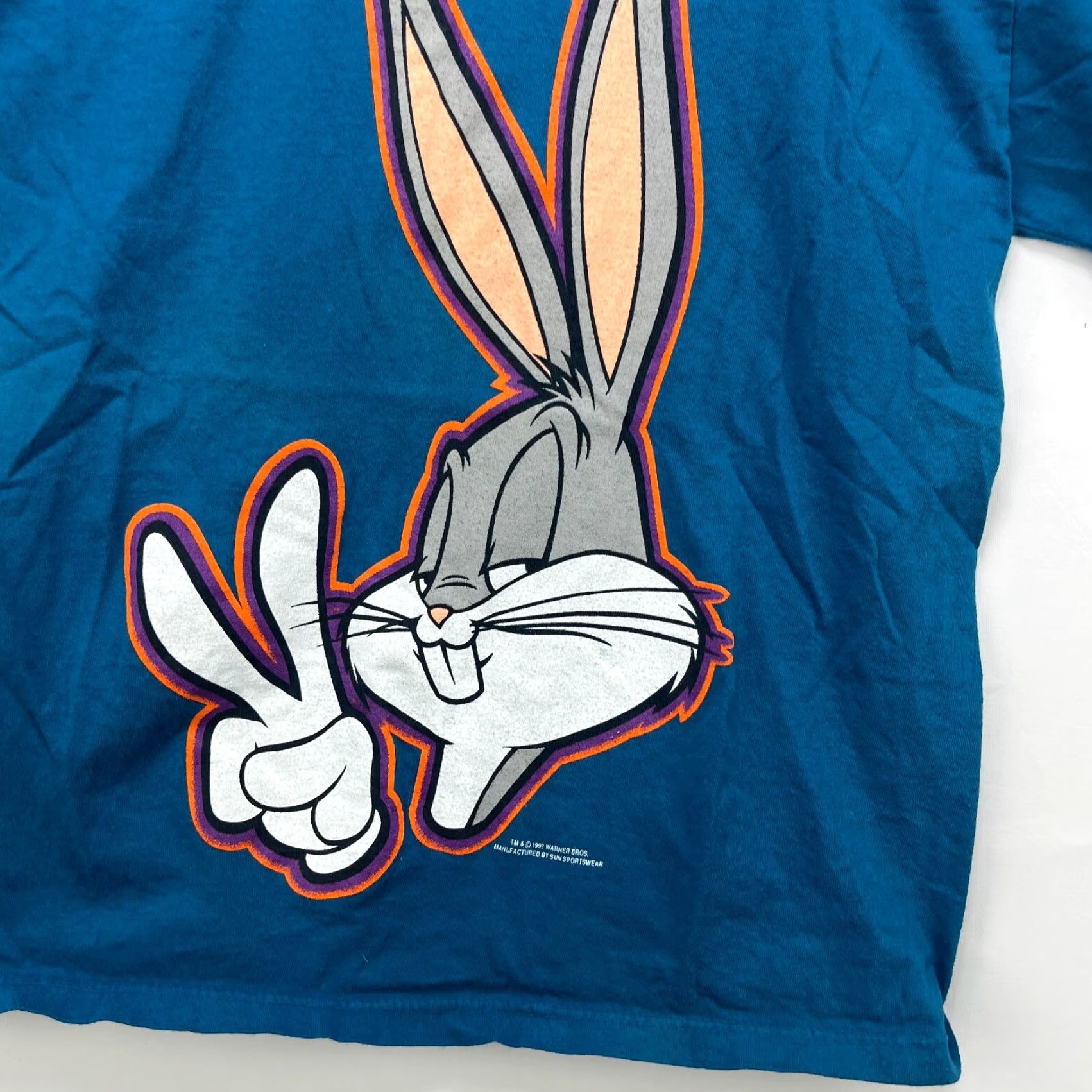 Vintage VINTAGE 90s Looney Tunes Bugs Bunny 24 Carrot T Shirt Small - Men - T-Shirt - Short Sleeve - Blue - Size S - 90s - Bugs Bunny - Vintage - Shirt - Mens Size US S / EU 44-46 / 1 - 2 Thumbnail