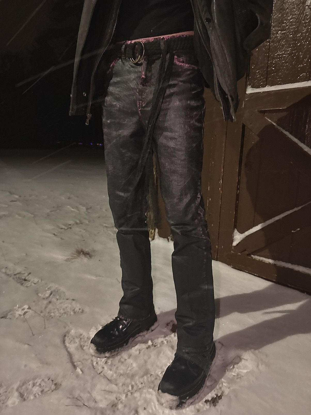 Other waxed pink boot cut jeans Size US 31 - 1 Thumbnail