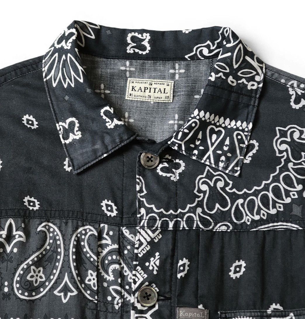 Kapital × Kapital Kountry Kapital Gauze Bandana Patchwork PT 1st Jacket Black Size US XXL / EU 58 / 5 - 3 Thumbnail
