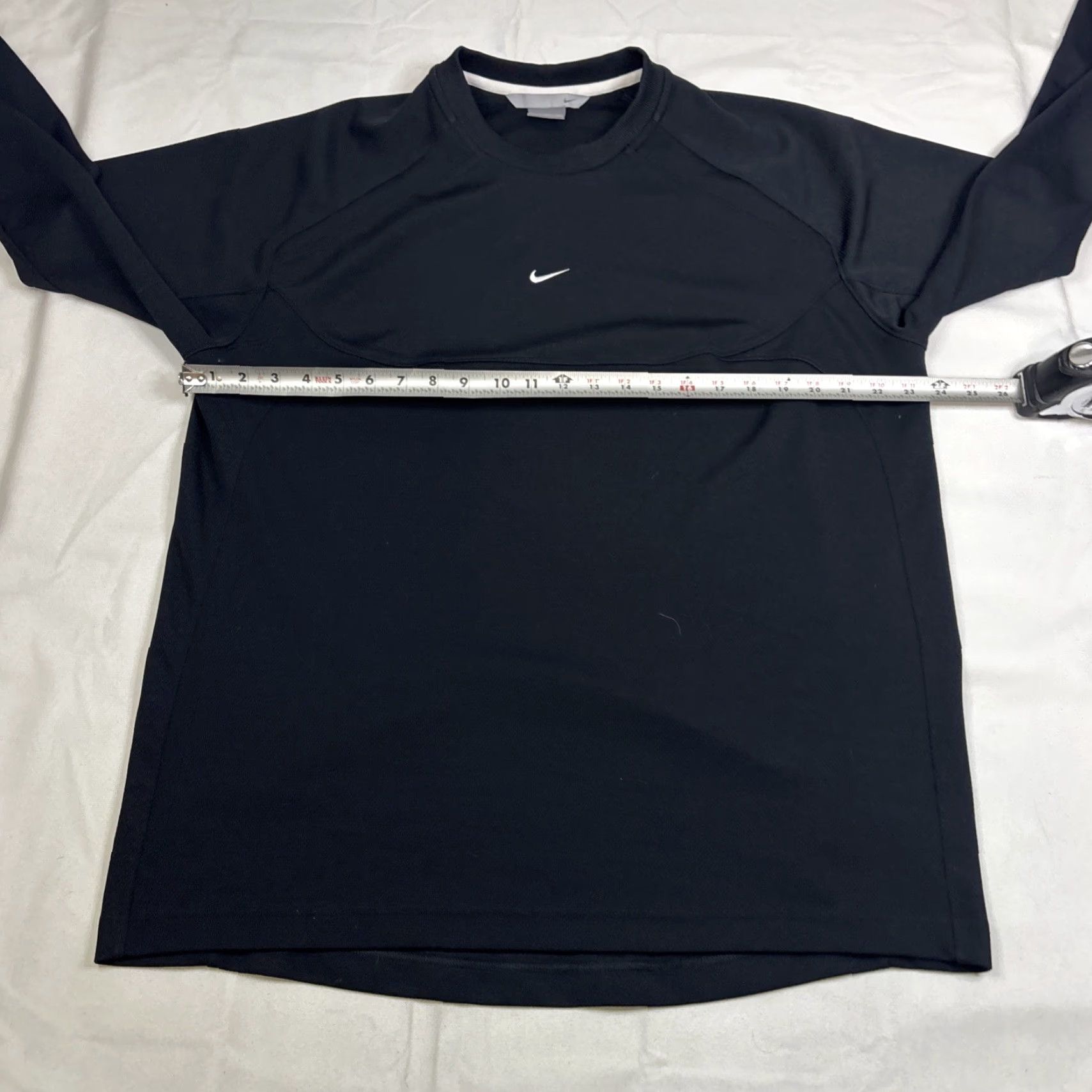 Nike VINTAGE Nike Embroidered Center Swoosh Logo Sweatshirt Travis Scott Mens SZ XL Hoodie Crew Neck Long Sleeve Black Mens XL Size US XL / EU 56 / 4 - 4 Thumbnail
