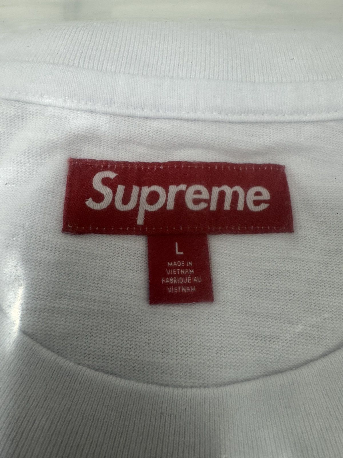 Supreme Supreme S/S Pocket Tee White SS25 Size US L / EU 52-54 / 3 - 3 Thumbnail