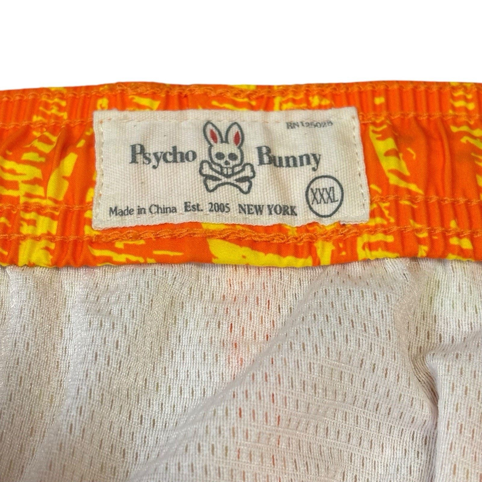 Psycho Bunny Psycho Bunny 3XL Swim Trunks Foley Neon Orange Yellow NWOT Size US 41 - 3 Thumbnail