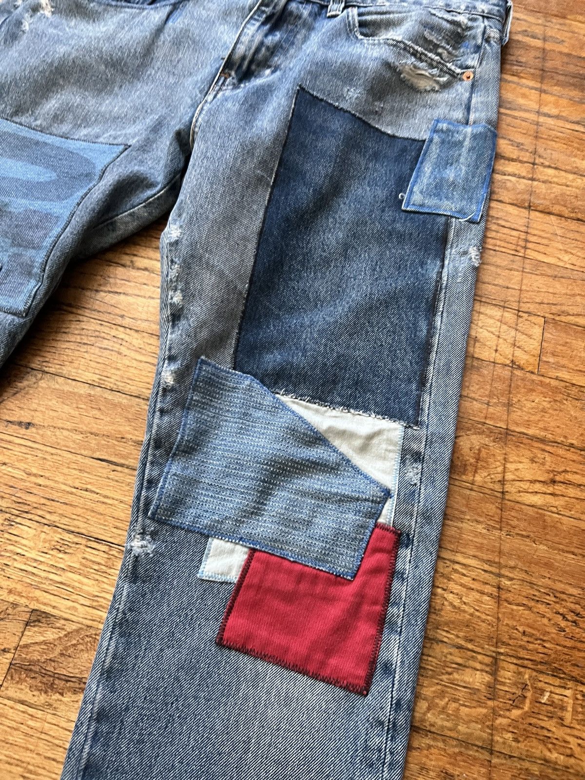 Levi's × Levi's Made & Crafted × Levi's Vintage Clothing Levi Custom rework patchwork denim Size US 32 / EU 48 - 2 Thumbnail