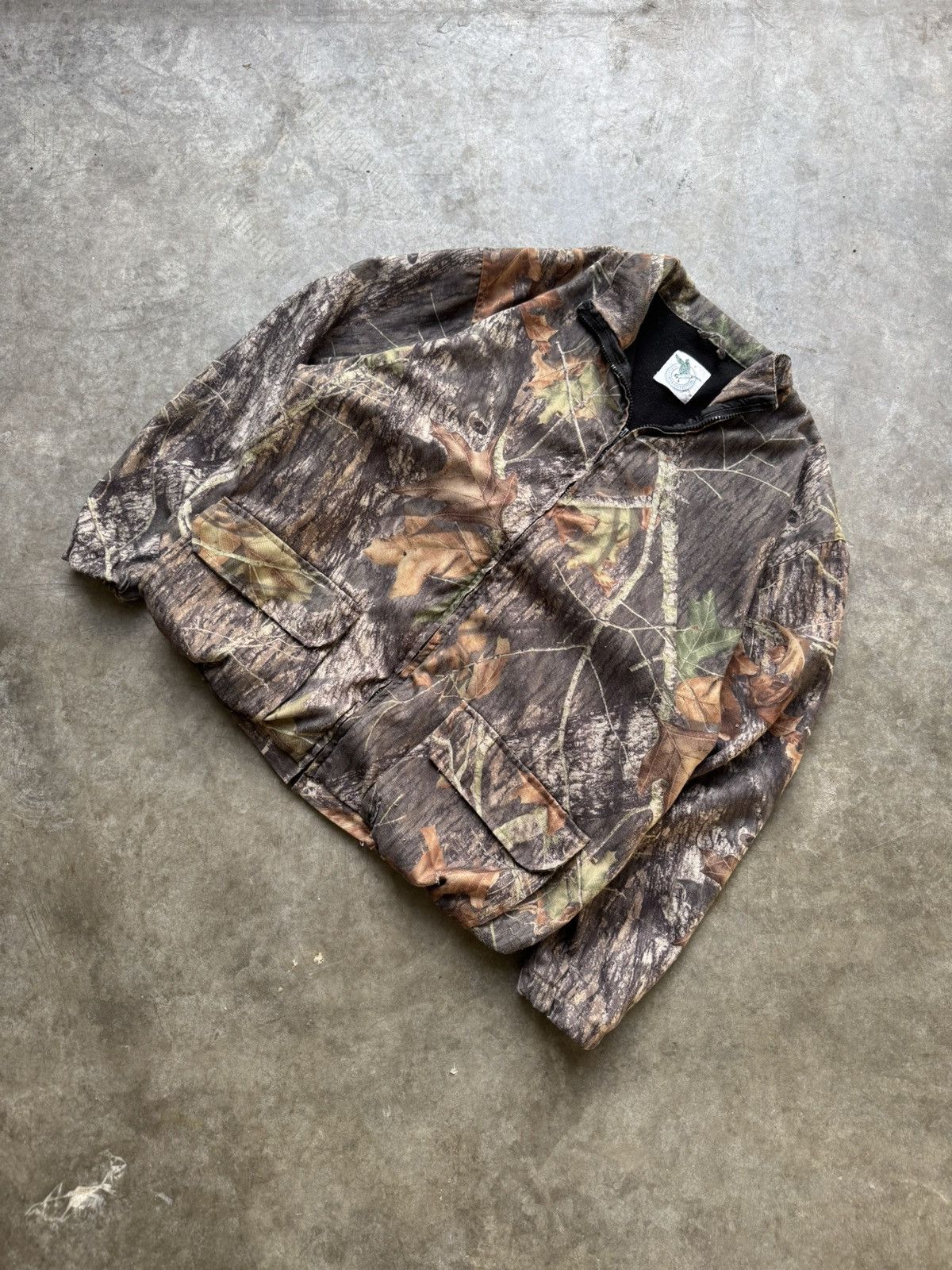 Realtree × Vintage Vintage 90’s Real Tree Faded Camo Bomber Jacket Size US L / EU 52-54 / 3 - 1 Thumbnail