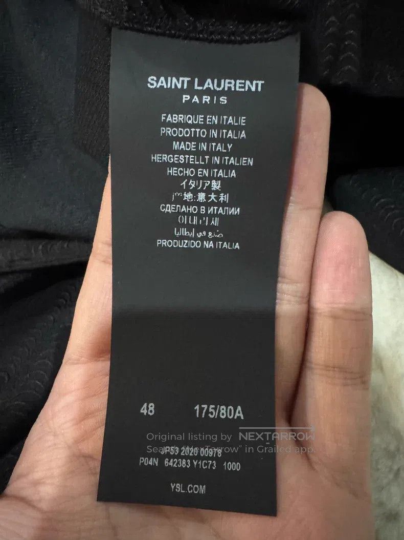 Saint Laurent Paris Saint Laurent Paris Dark Pattern Embroidered Men's Casual Size US 32 / EU 48 - 5 Thumbnail