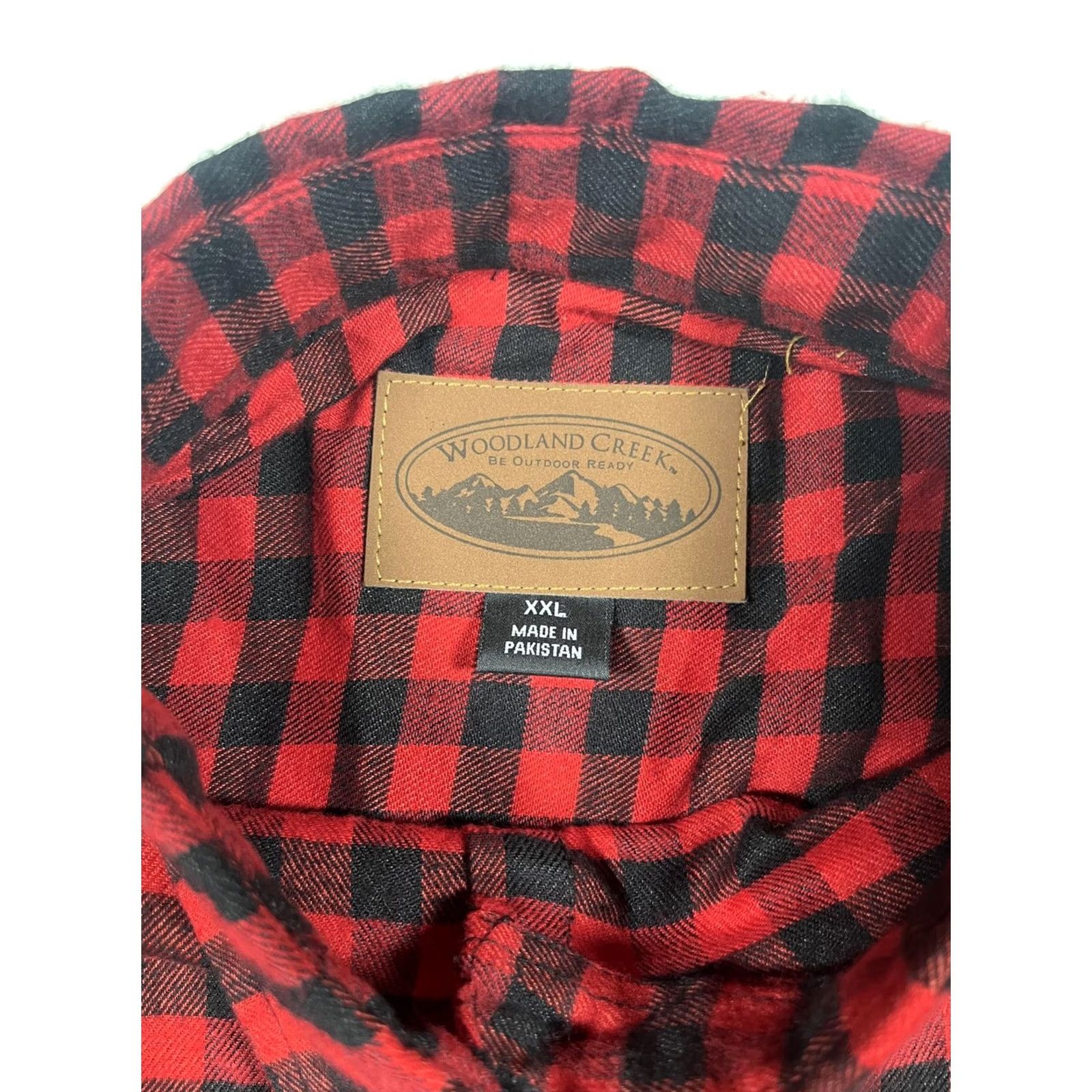 Vintage Woodland Creek Shirt Mens 2XL Red Black Buffalo Plaid Flannel Outdoors Button Up Size US XXL / EU 58 / 5 - 3 Thumbnail