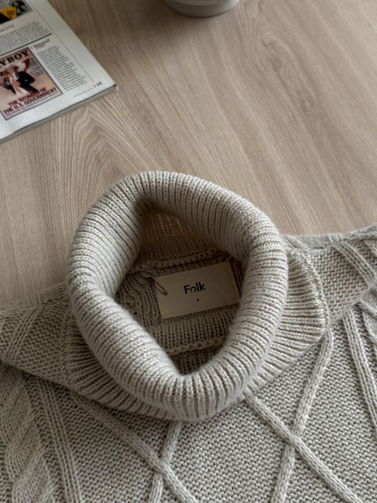 Folk Vintage Folk Golf Sweater Knit Wool Japanese Style Size US L / EU 52-54 / 3 - 6 Thumbnail