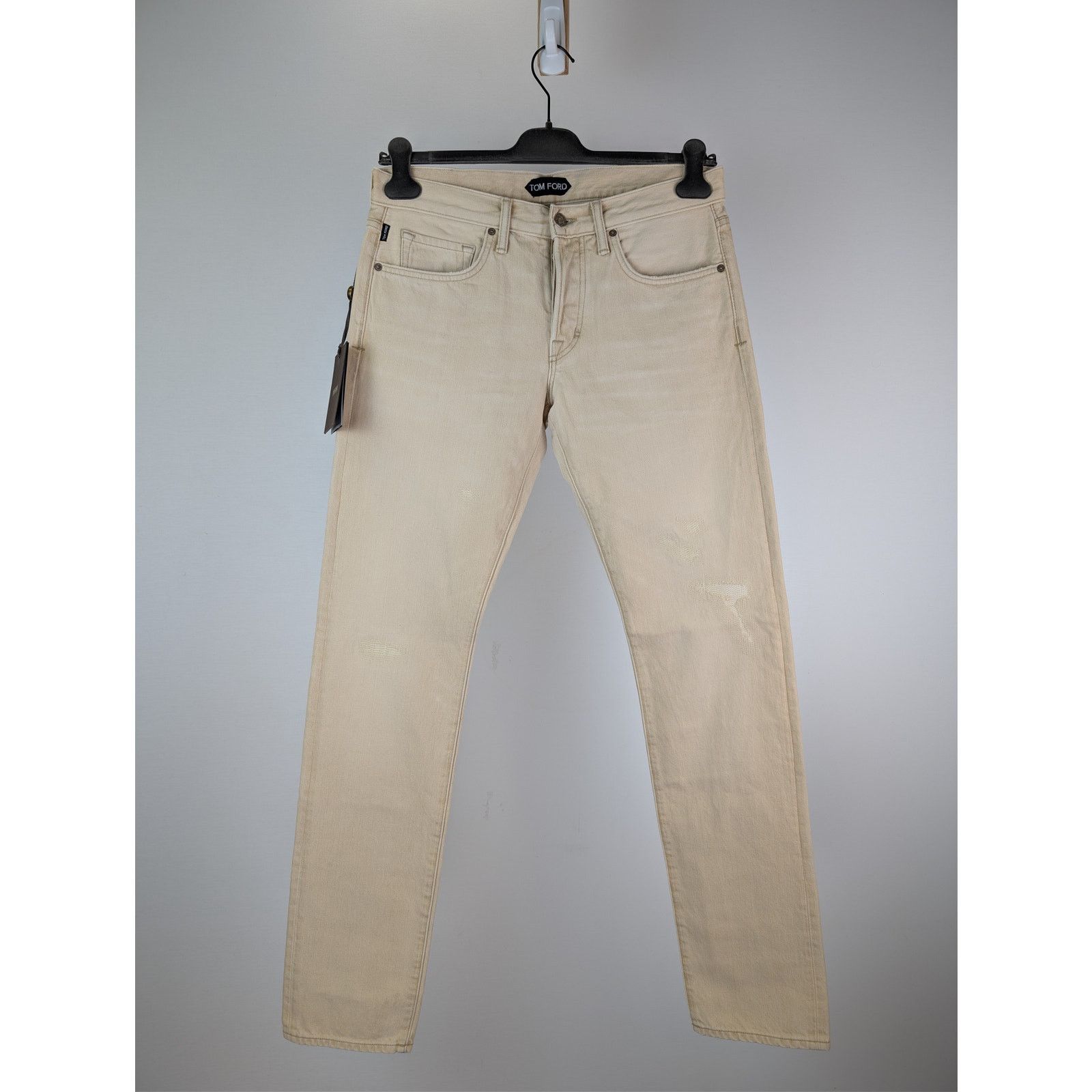Tom Ford o1rshd1 Slim Denim Jeans in Beige Size US 31 - 1 Thumbnail