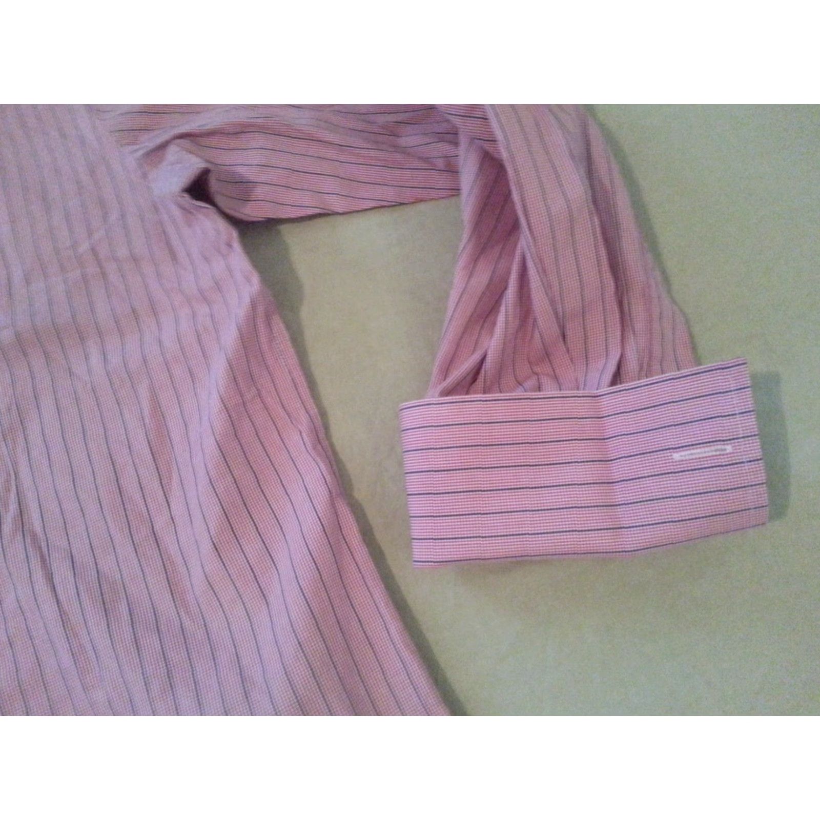 Charles Tyrwhitt Mens Charles Tyrwhitt Dress Shirt 16 34 Red Cotton Button Shirt Size 42R - 4 Thumbnail