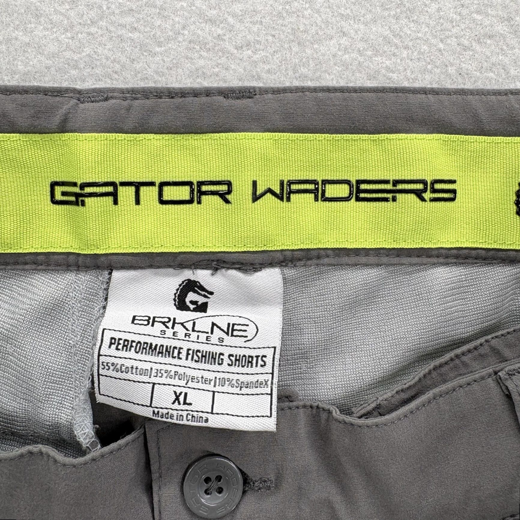Vintage Gator Waders Mens XL Gray Stretch 10" Inseam Cargo Shorts Size US 36 / EU 52 - 4 Thumbnail