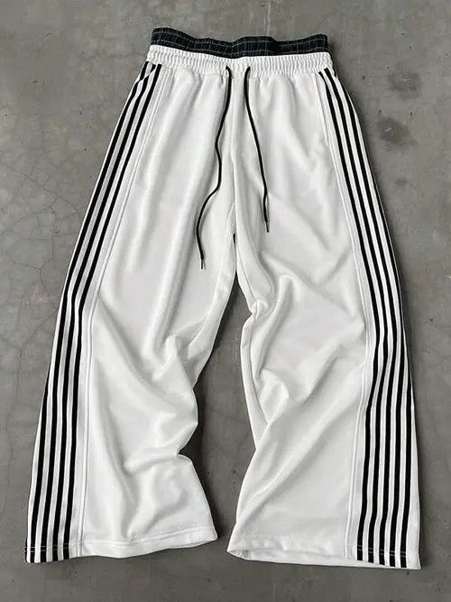 Japanese Brand DRIP Wide Leg Stripe Y2K Sweatpants Size US 36 / EU 52 - 1 Thumbnail