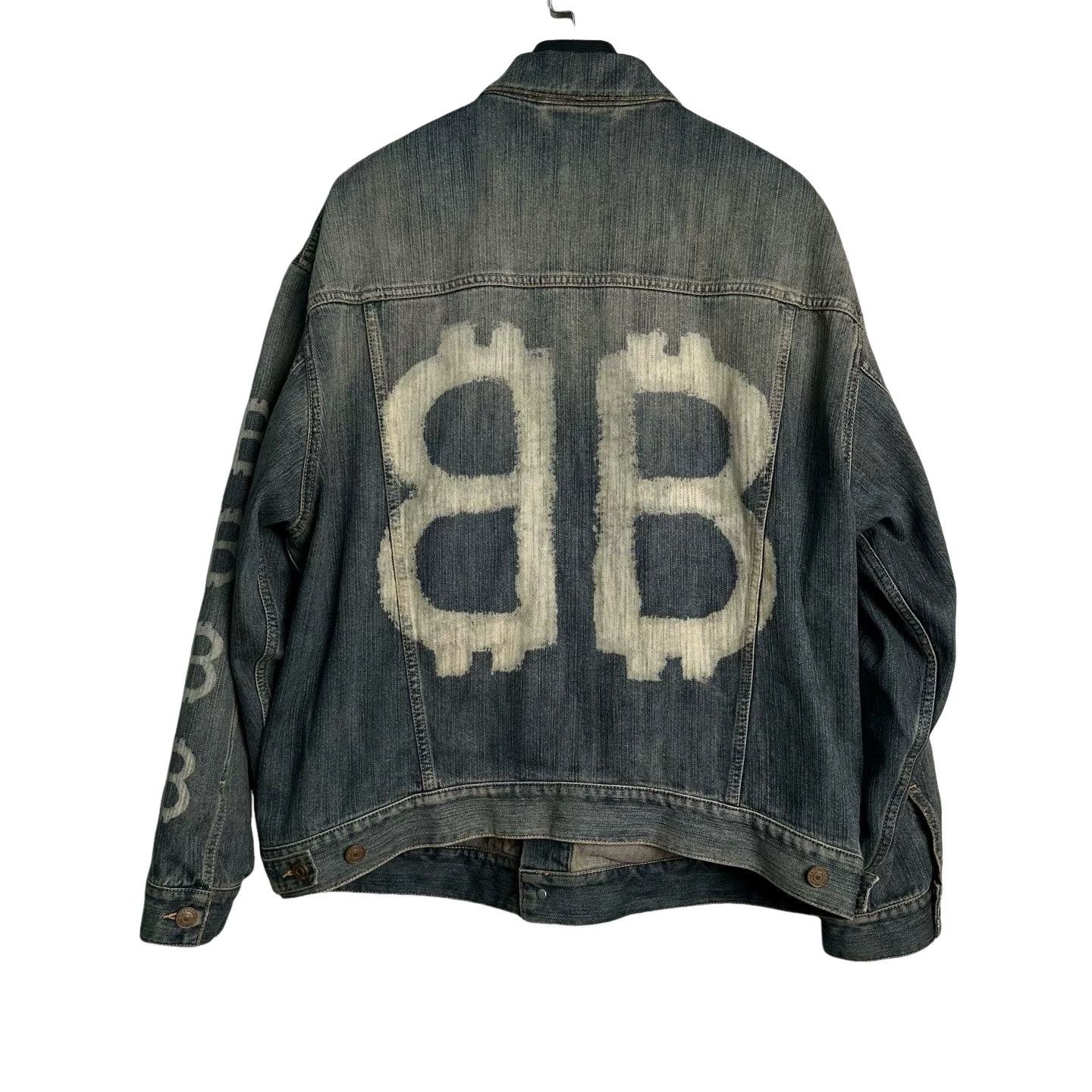 Balenciaga Balenciaga Bitcoin Logo Denim Jacket XS Size US XS / EU 42 / 0 - 1 Thumbnail