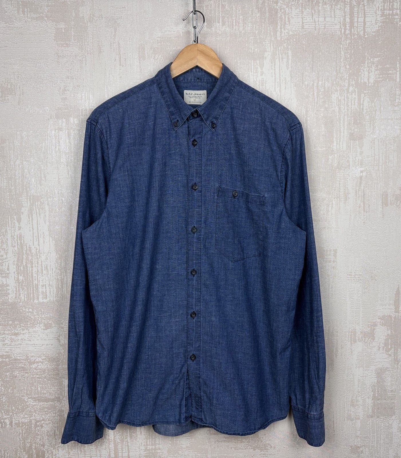 Nudie Jeans Nudie Jeans Stanley Deep Blue Long Sleeve Shirt Button Down Size US M / EU 48-50 / 2 - 3 Thumbnail