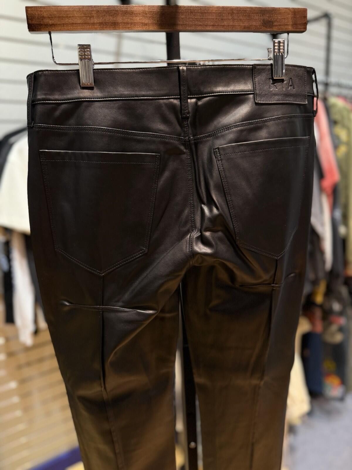 Rta RTA Black Leather Men's Straight Leg Casual Pants Size 31 Size US 31 - 10 Thumbnail