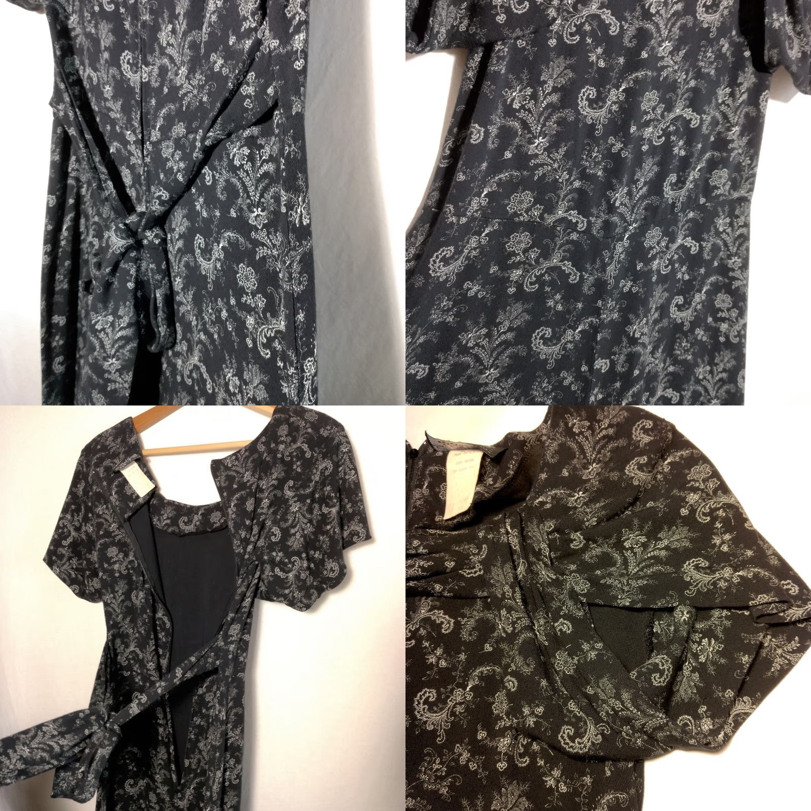 Vintage All That Jazz Dress Long Black Floral Y2K Rayon Vintage Size 9/10 Womens Size M / US 6-8 / IT 42-44 - 9 Thumbnail