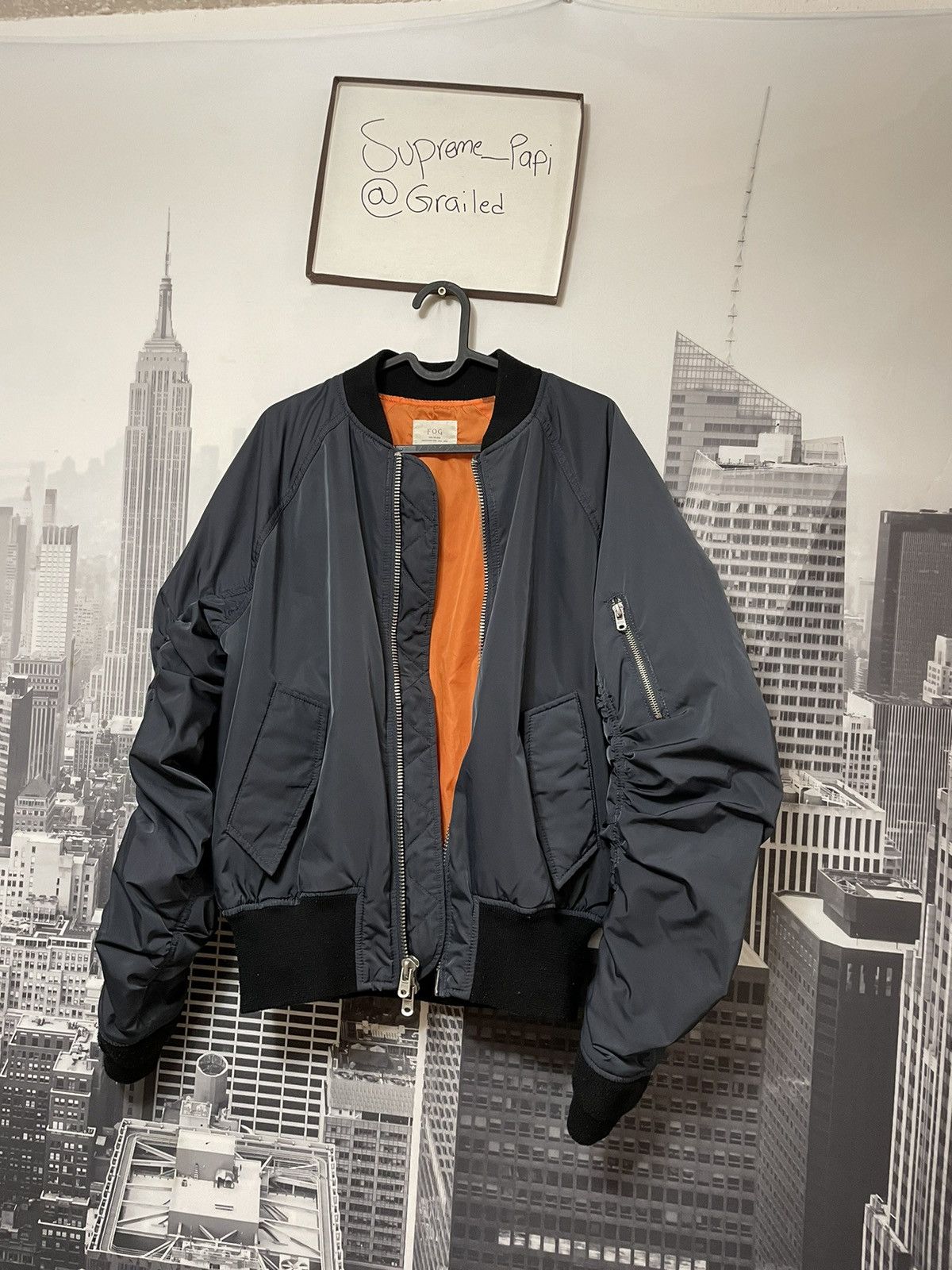 ジャケット・アウター fear of god ski bomber jacket S Fear of God Black Ski Bomber Jacket Fear Of God