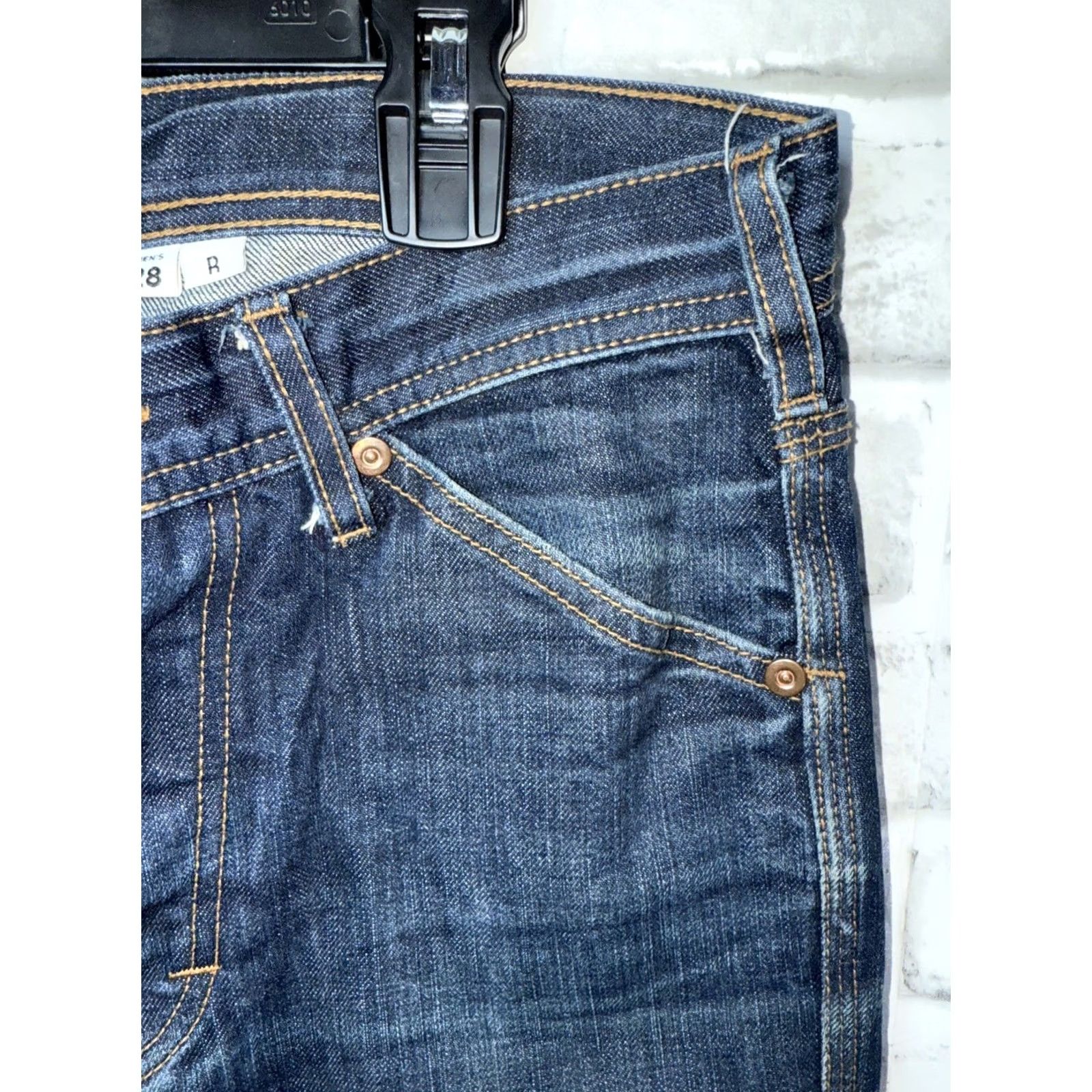 Topo Designs Topo Designs Men’s Blue Jeans Straight Denim Button Fly 28 x 33.5 USA Regular 5-Pocket Size US 28 / EU 44 - 3 Thumbnail