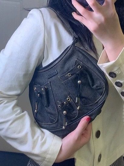 Givenchy Givenchy Denim Double Pocket Biker Bag Size ONE SIZE - 4 Thumbnail