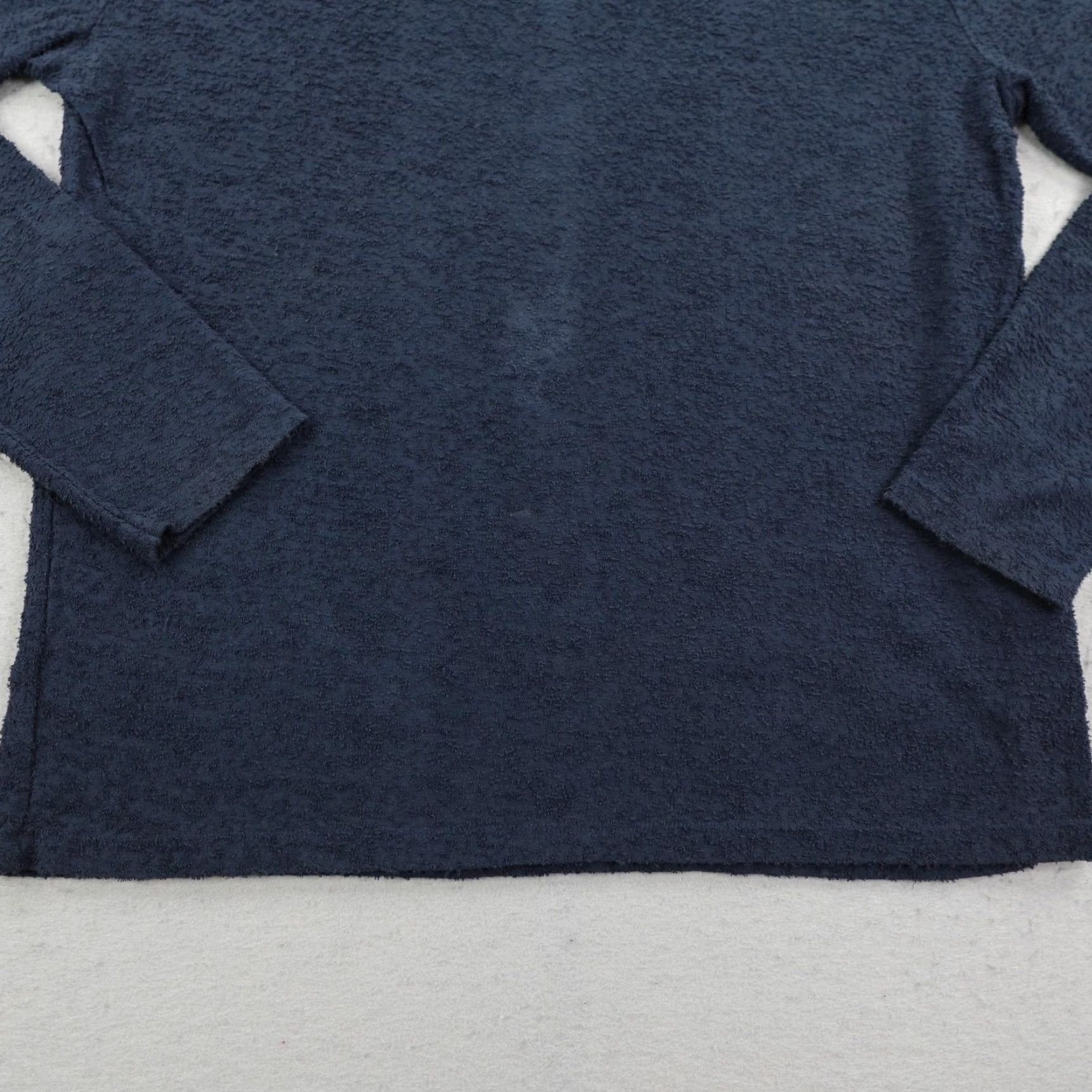 Levi's VINTAGE Levi's Made & Crafted Sweater Shirt Mens Large Navy Blue Textured Crewneck Pullover Size US L / EU 52-54 / 3 - 4 Thumbnail
