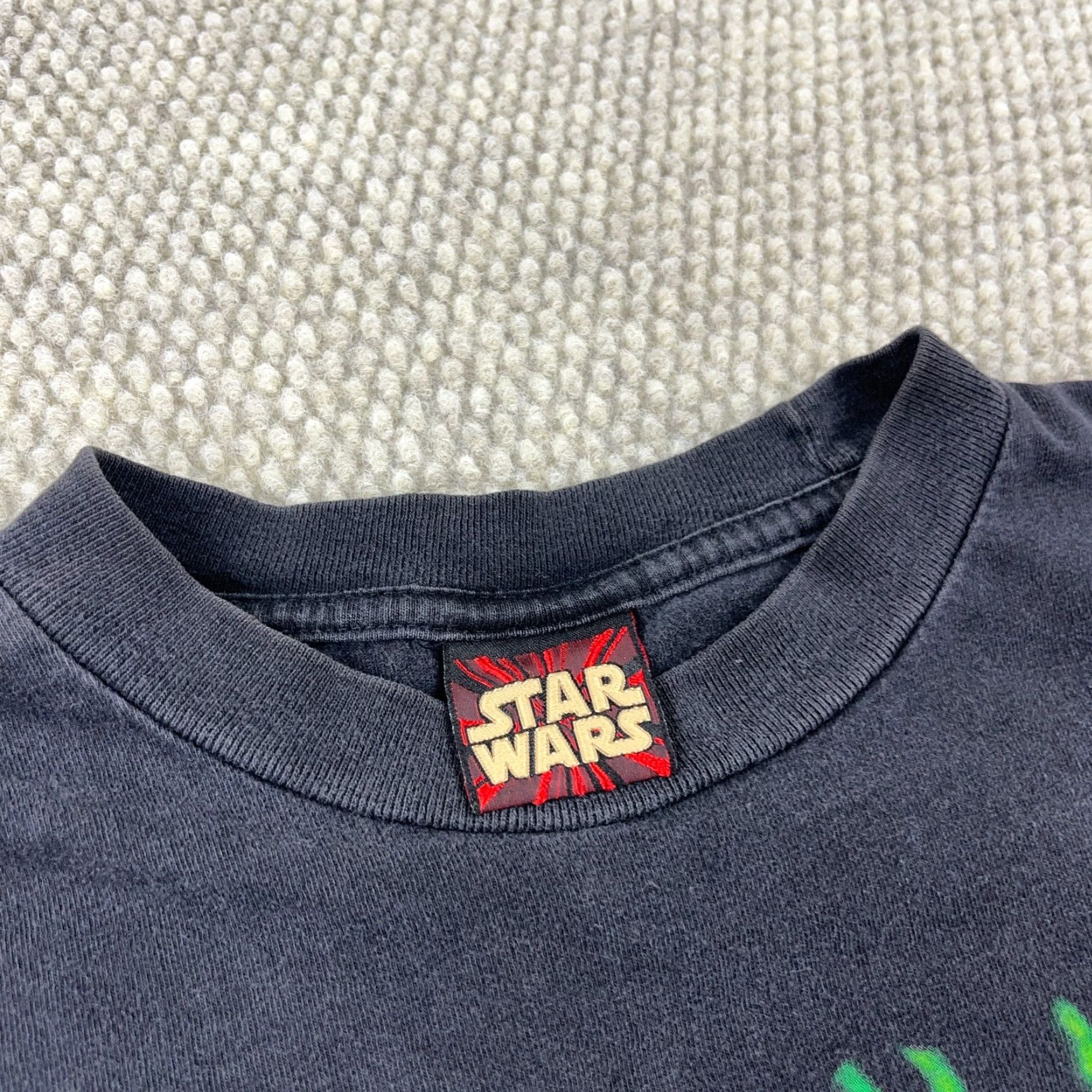 Star Wars VINTAGE Star Wars Shirt Men M Black Yoda Jedi Master Graphic Print Logo 90s 80s Movie Retro T-Shirt Mens Regular Short Sleeve Crew Neck Clothing Size US M / EU 48-50 / 2 - 4 Thumbnail
