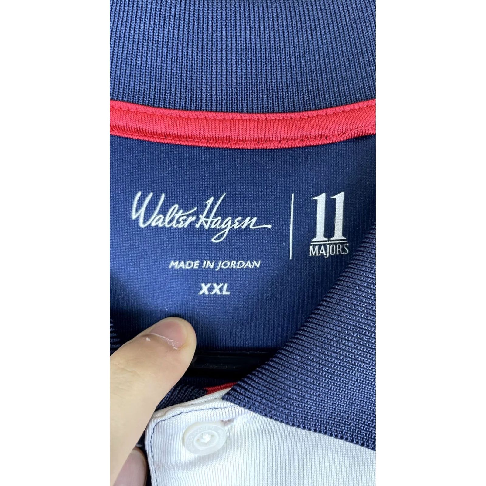 Vintage Walter Hagen Polo Shirt Mens 2XL Blue Stars Stripes 11 Majors Golf Border Cup Polo Shirt Mens 2XL Blue Stars Stripes 11 Majors Golf Border Cup Size US XXL / EU 58 / 5 - 4 Thumbnail