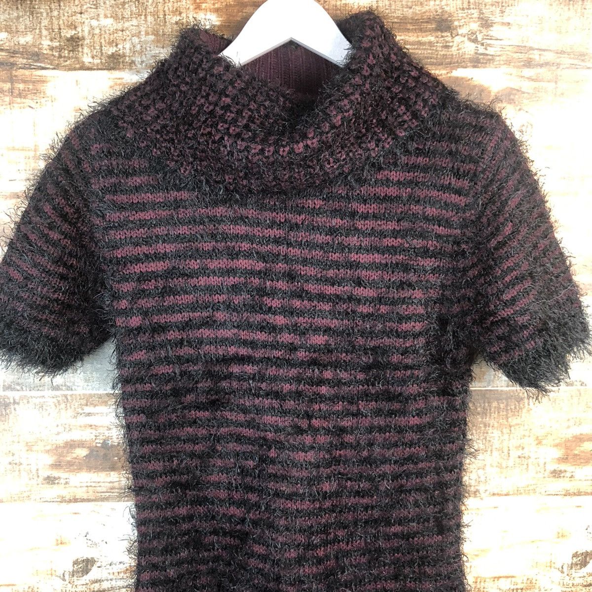 Homespun Knitwear × Japanese Brand DL Cherry Couture Maroon mohair Knitwear #C042 Size S / US 4 / IT 40 - 5 Thumbnail