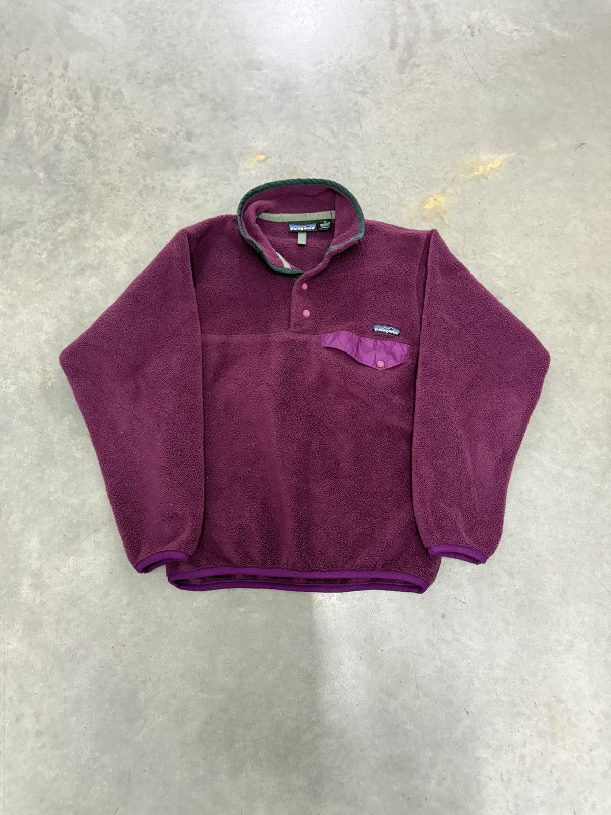 Patagonia Patagonia Synchilla Vintage Plum Purple 90s USA Made 90s Size US S / EU 44-46 / 1 - 1 Thumbnail