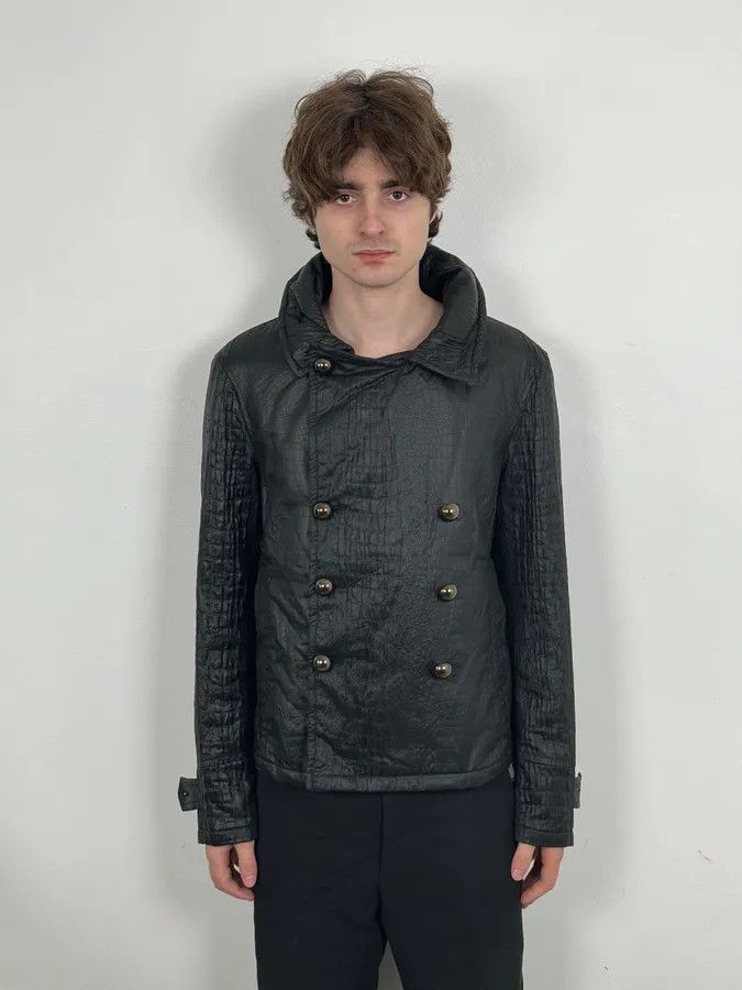 Emporio Armani FW2007 Emporio Armani Offcier Black Crocodile Effect Jacket Size US M / EU 48-50 / 2 - 2 Thumbnail