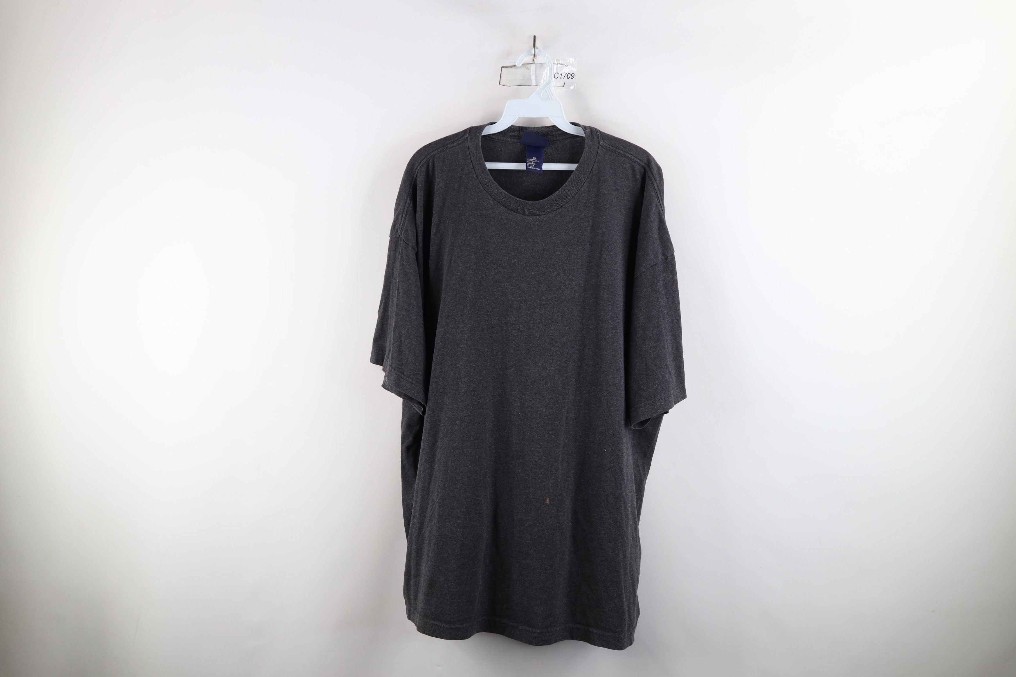 Vintage Vintage 90s Y2K Streetwear Blank Short Sleeve T-Shirt Gray Size US XXL / EU 58 / 5 - 1 Thumbnail