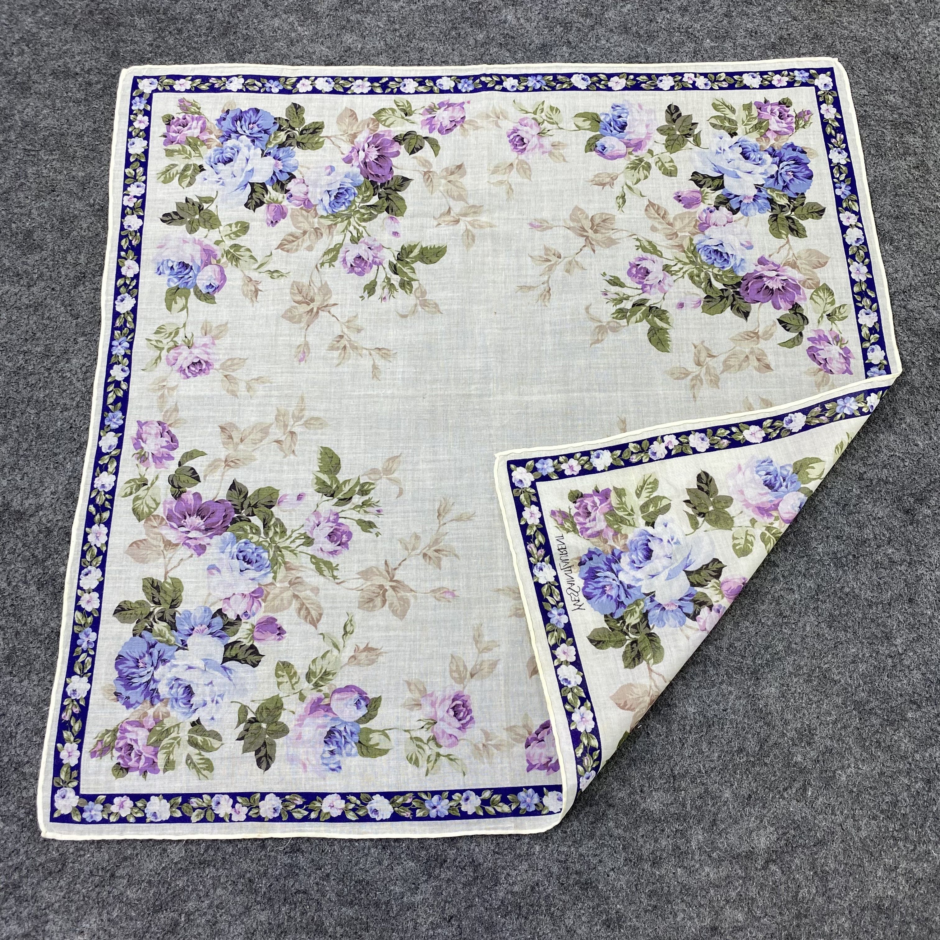 Yves Saint Laurent Yves Saint Laurent Handkerchief Neckerchief Bandana-B1831 Size ONE SIZE - 5 Thumbnail