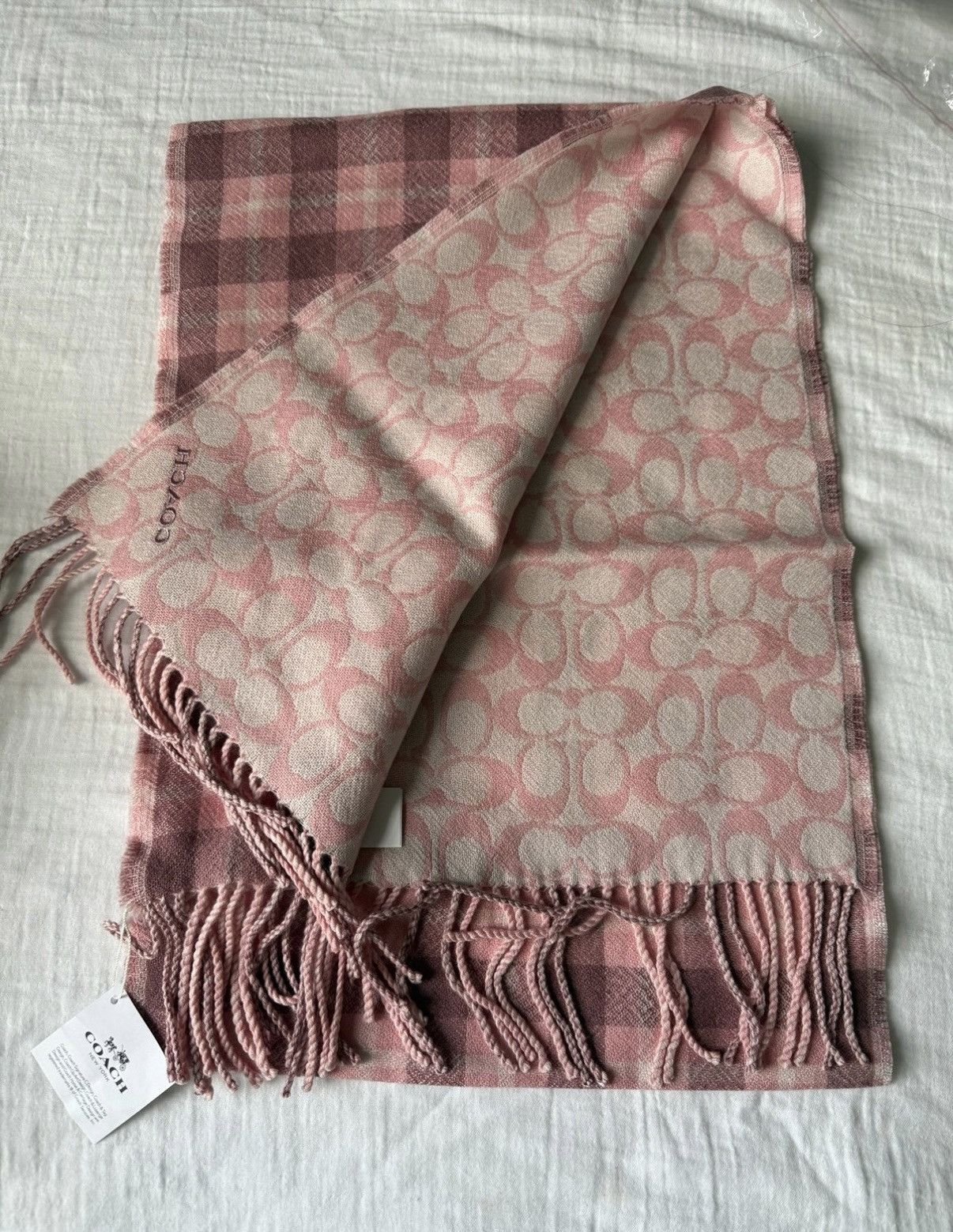 Coach Coach pink scarf double side Size ONE SIZE - 3 Thumbnail