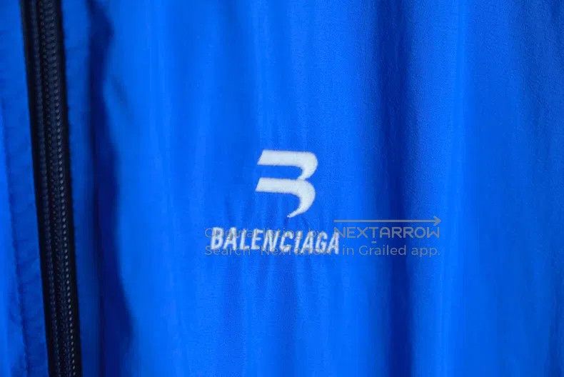 Balenciaga Balenciaga Embroidered blue and white color-block windbrea Size US S / EU 44-46 / 1 - 3 Thumbnail