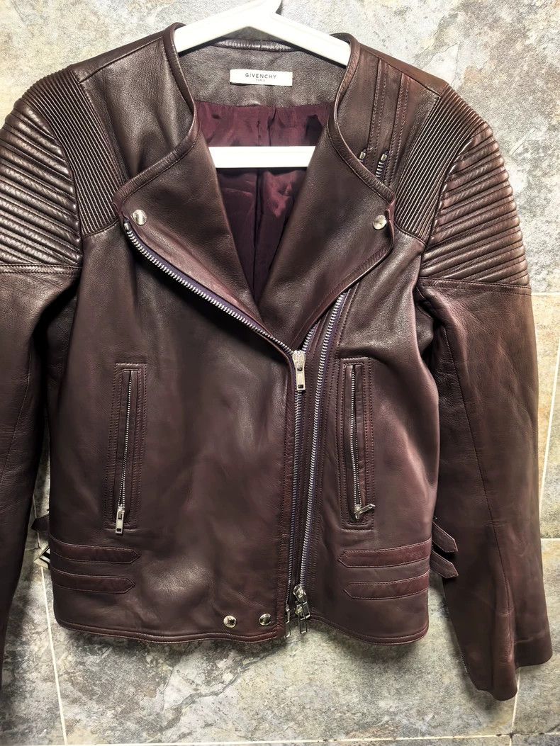 Givenchy Givenchy Sise40 Women's Biker Leather Jacket, Size 40, Ches Size L / US 10 / IT 46 - 2 Thumbnail