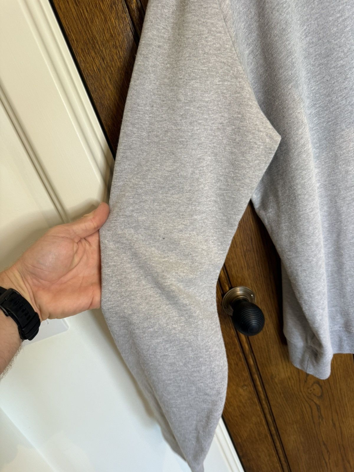 Saint Laurent Paris SS20 Saint Laurent Rive Gauche logo hoodie grey XXL Size US XXL / EU 58 / 5 - 18 Thumbnail