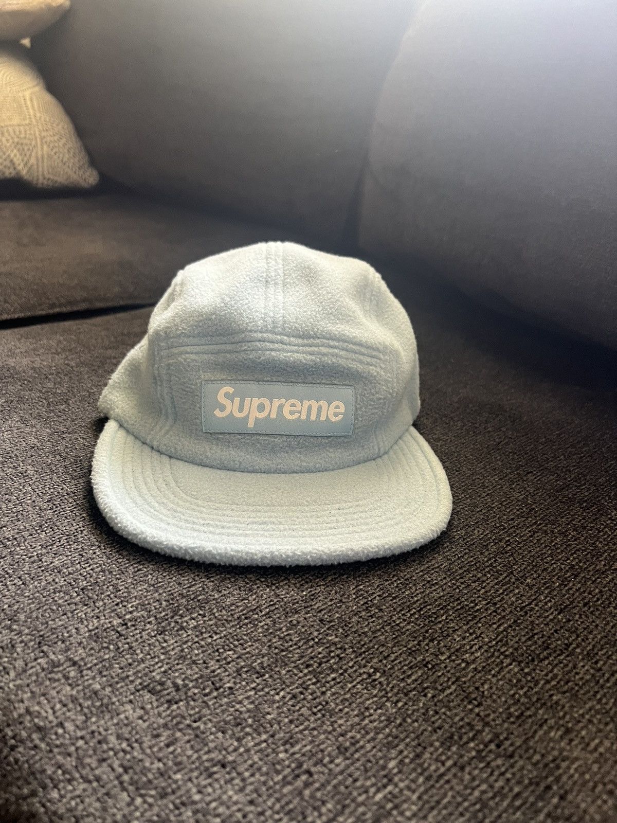 Supreme Supreme Sky Blue Fleece 5 Panel Hat Size ONE SIZE - 7 Thumbnail