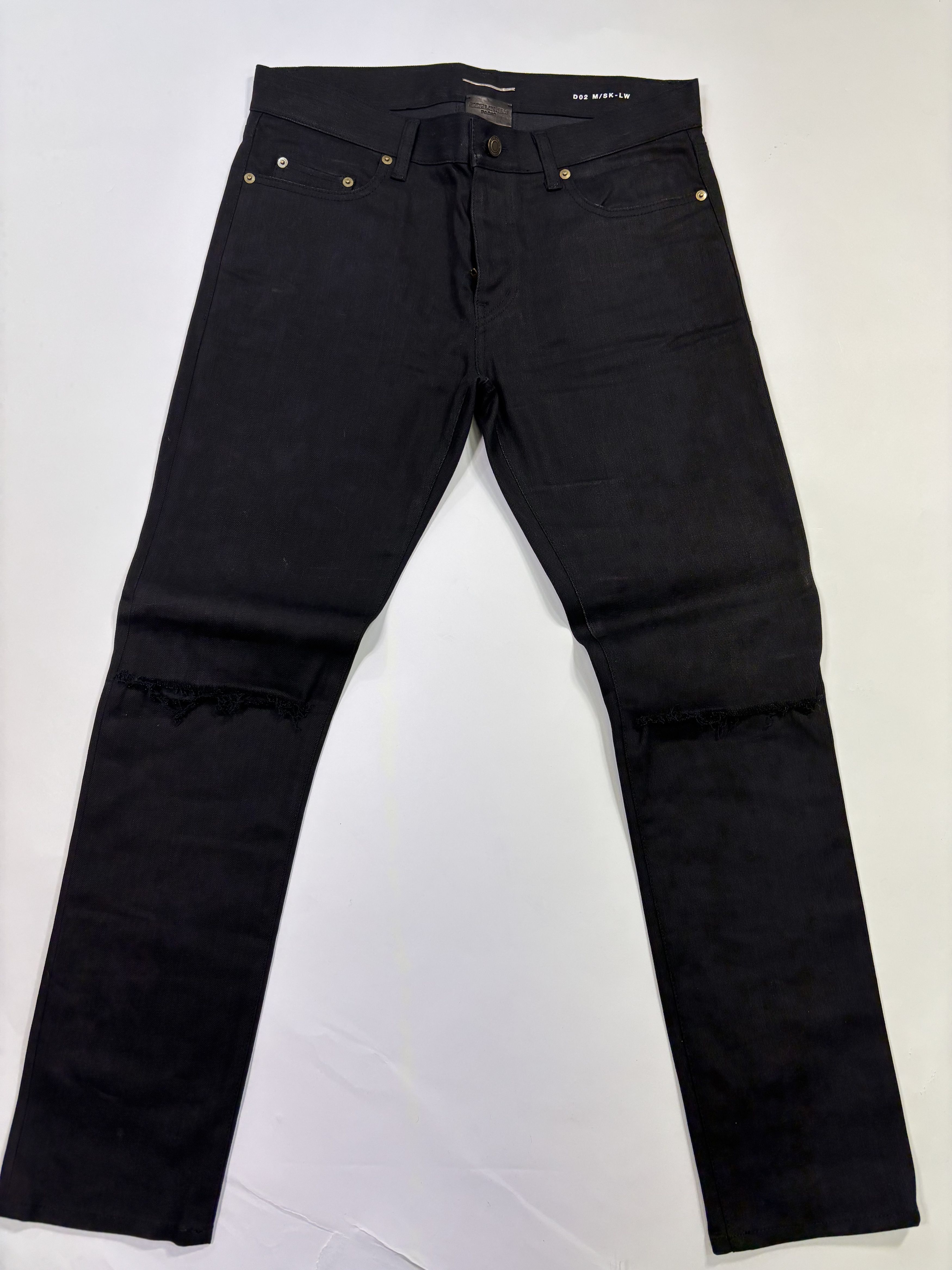 Saint Laurent Paris Saint Laurent Distressed Black Pants Size US 32 / EU 48 - 1 Thumbnail