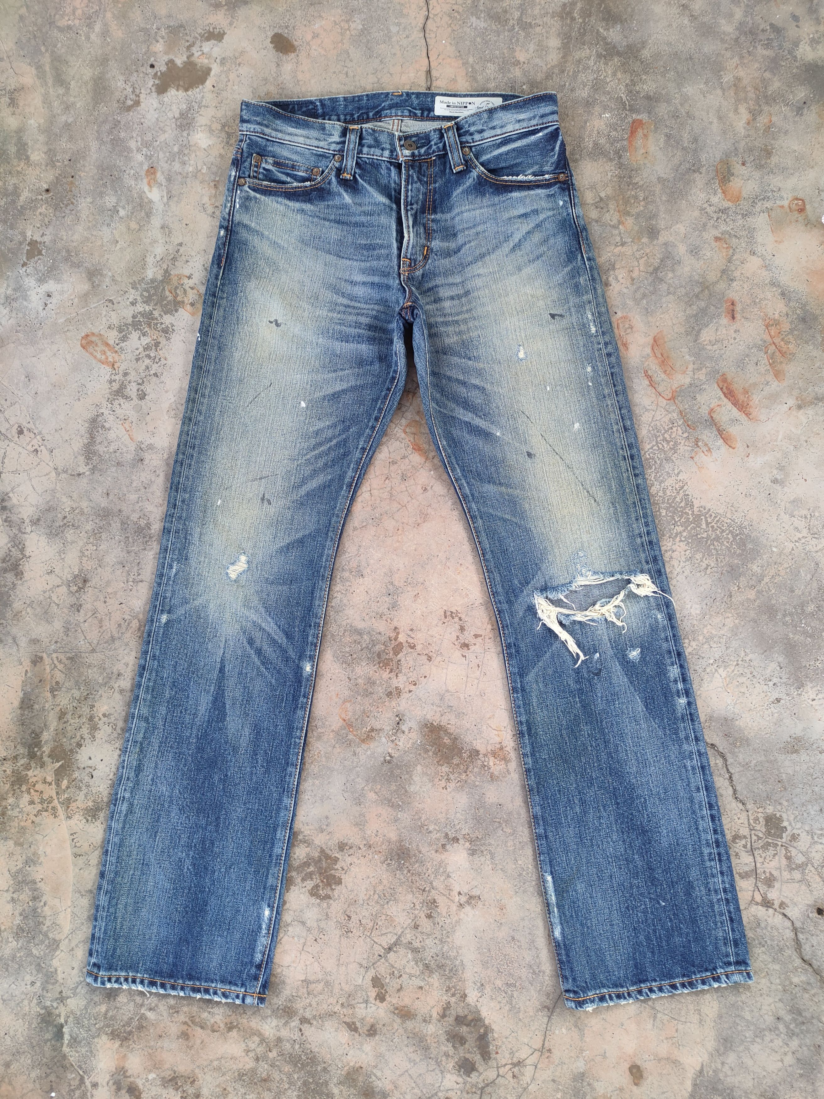 Japanese Brand W32 VINTAGE MADE IN NIPPON FADED DISTRESSED JEAN PANTS Size US 32 / EU 48 - 1 Thumbnail