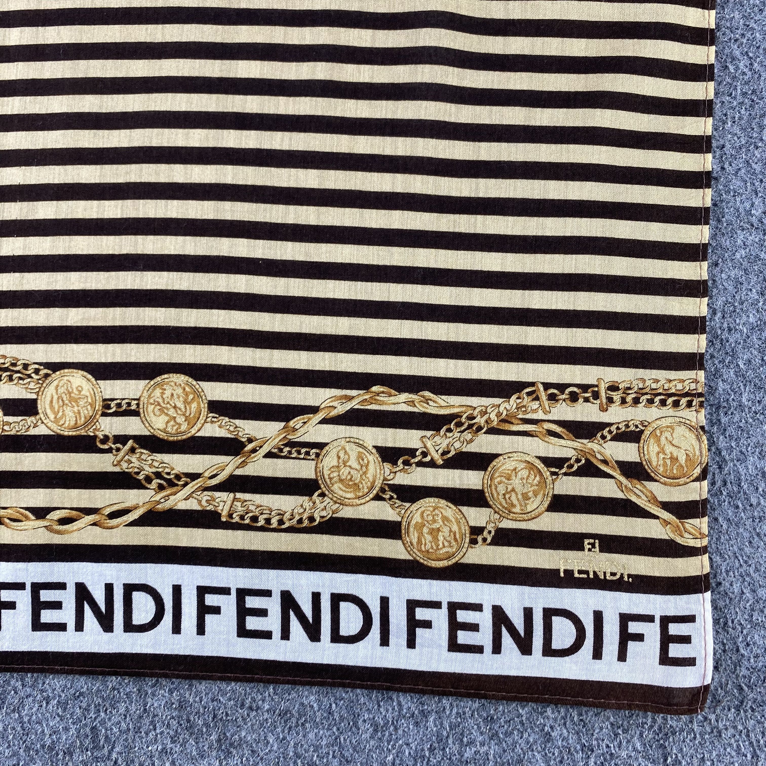 Vintage Fendi Handkerchief/Neckerchief/Bandana HC724 Size ONE SIZE - 3 Thumbnail