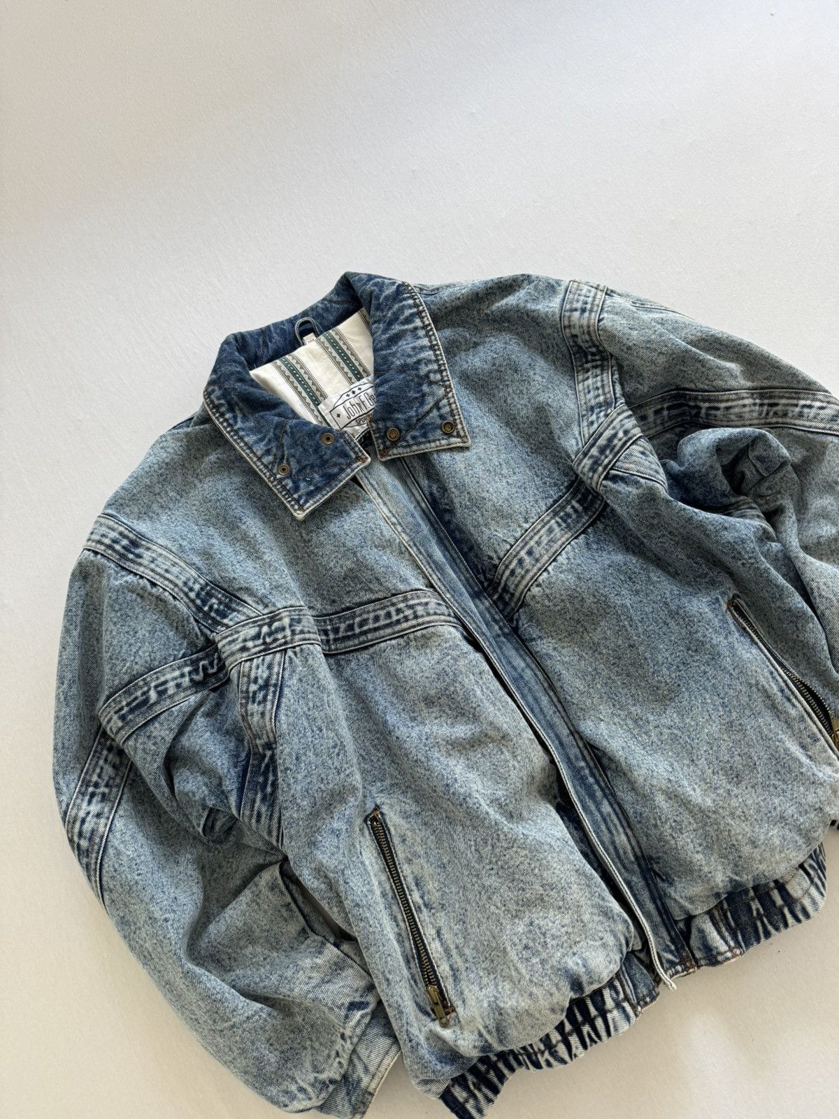 Vintage Vintage bomber denim jacket y2k 90s Size US L / EU 52-54 / 3 - 2 Thumbnail