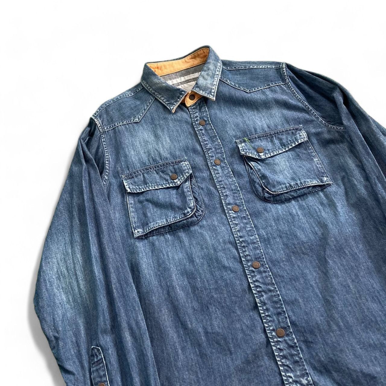 White Mountaineering AW13 Blue Denim Shirt Size US S / EU 44-46 / 1 - 4 Thumbnail