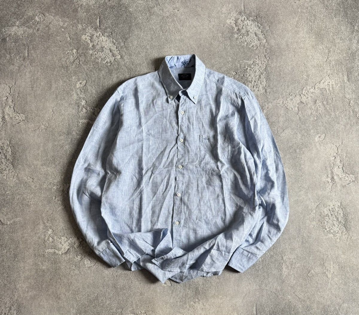 Paul & Shark Paul & Shark L 100% Lino button uk shirt long sleeve linen Size US L / EU 52-54 / 3 - 1 Thumbnail