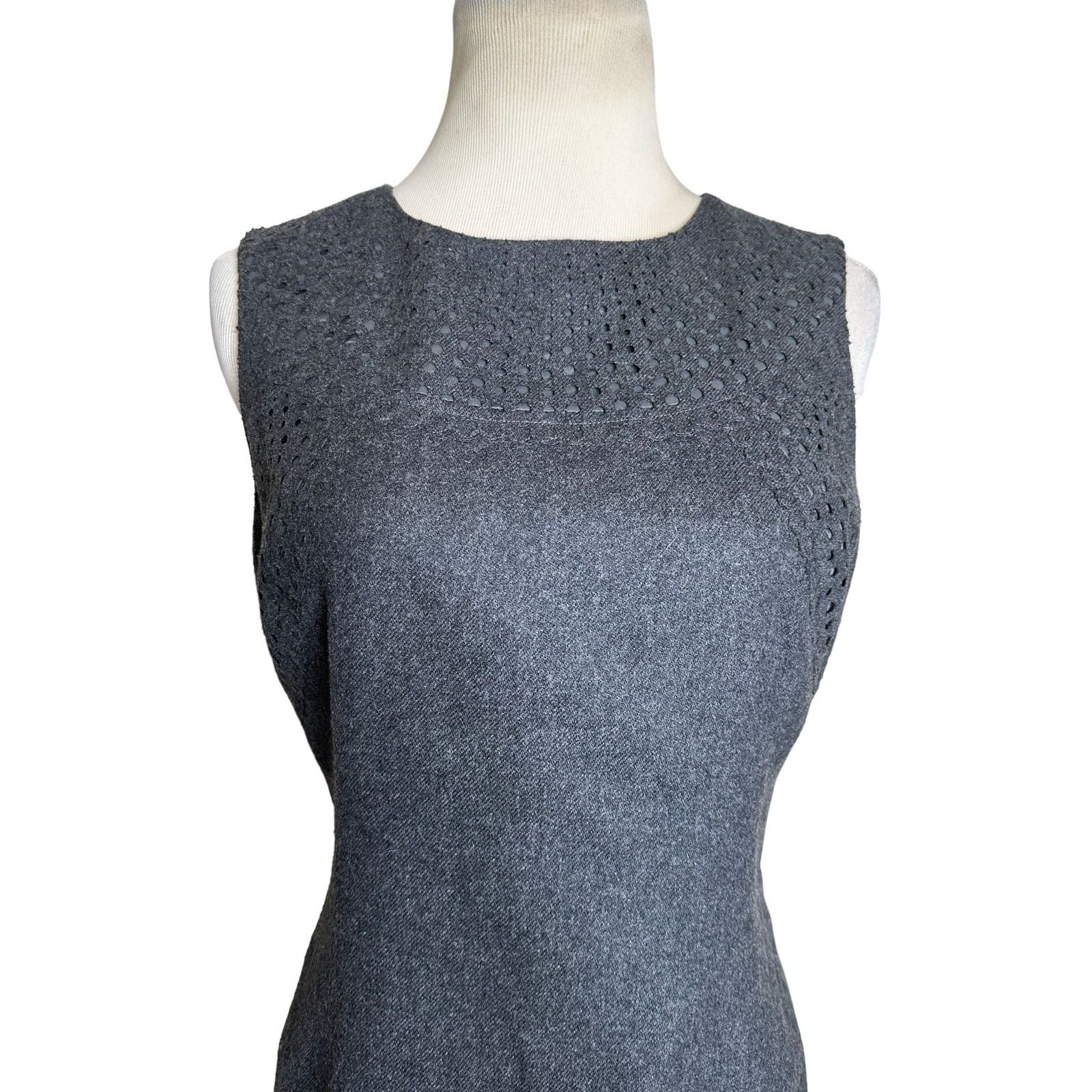 Susana Monaco Susana Monaco gray sleeveless wool sheath dress size 8 Size M / US 6-8 / IT 42-44 - 9 Thumbnail
