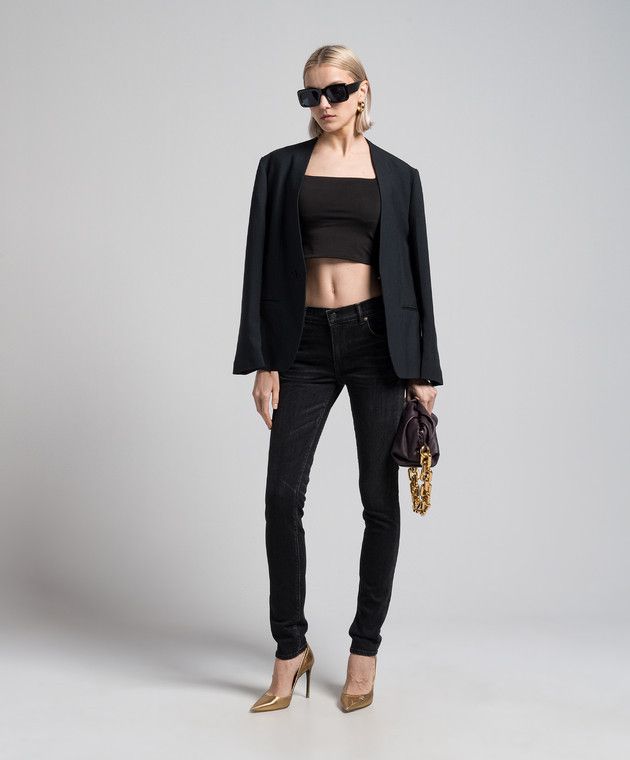 Tom Ford o1w1db10525 PAD113 Skinny Jeans in Black Size 26" / US 2 / IT 38 - 2 Thumbnail