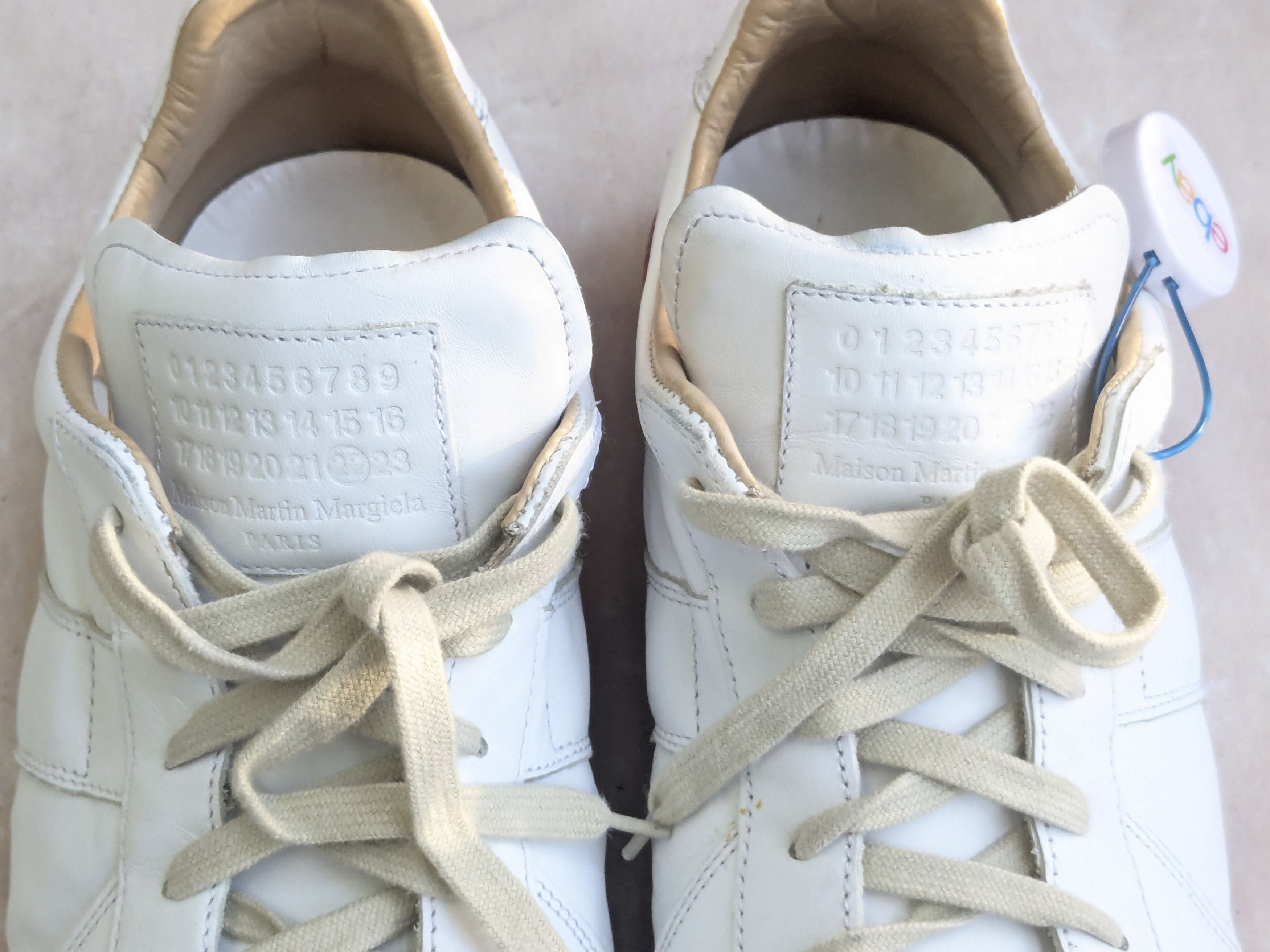 Maison Margiela Maison Margiela Replica GAT White Red 11 44 Leather Size US 11 / EU 44 - 2 Thumbnail