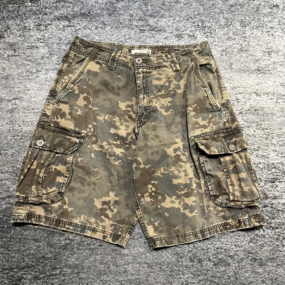 Route 66 Vintage Y2K Route 66 Camo Cargo Shorts Utility Baggy 32 Size US 32 / EU 48 - 4 Thumbnail