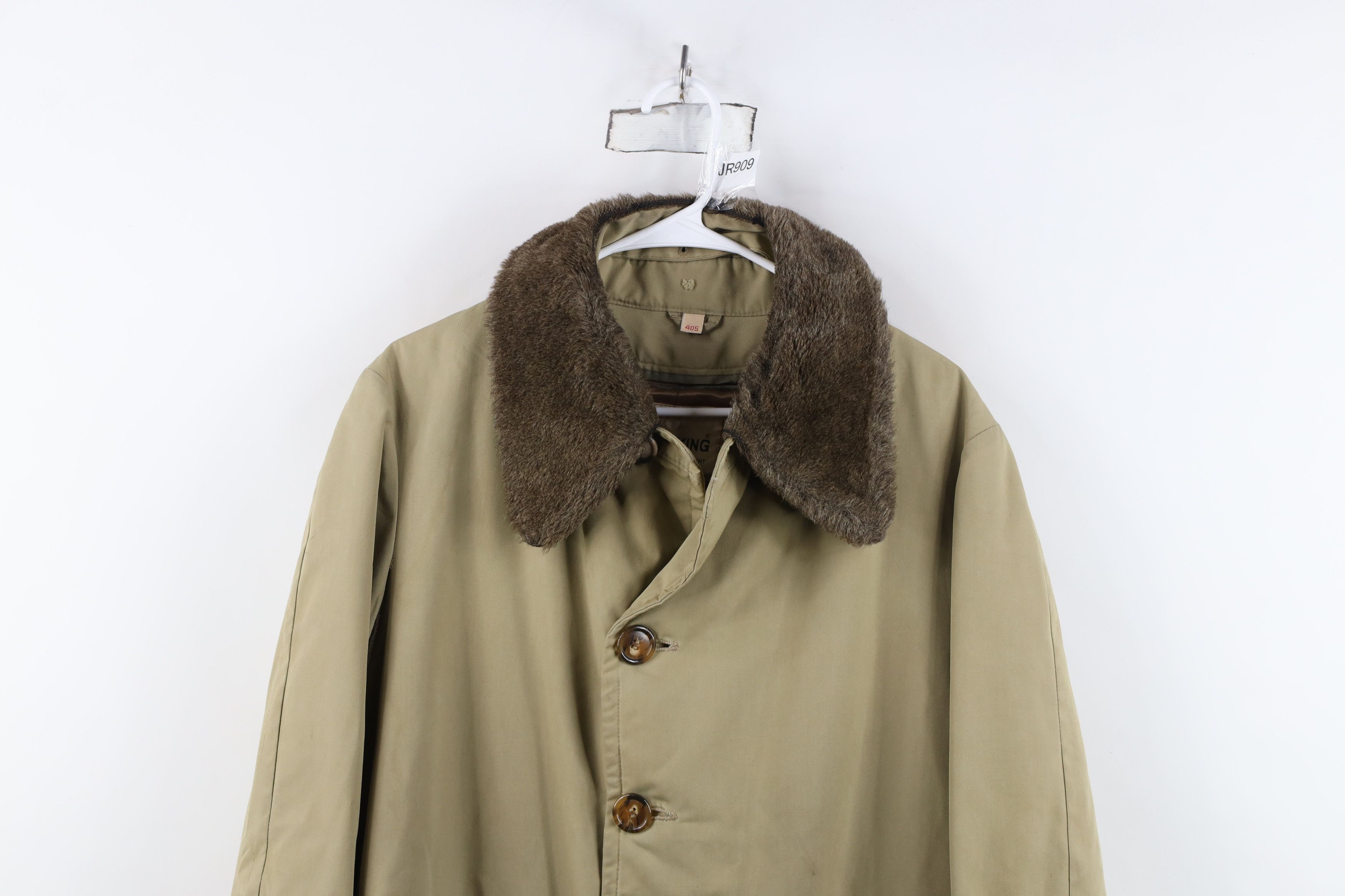 Vintage Vintage 70s Streetwear Collared Trench Coat Jacket USA Size US L / EU 52-54 / 3 - 2 Thumbnail