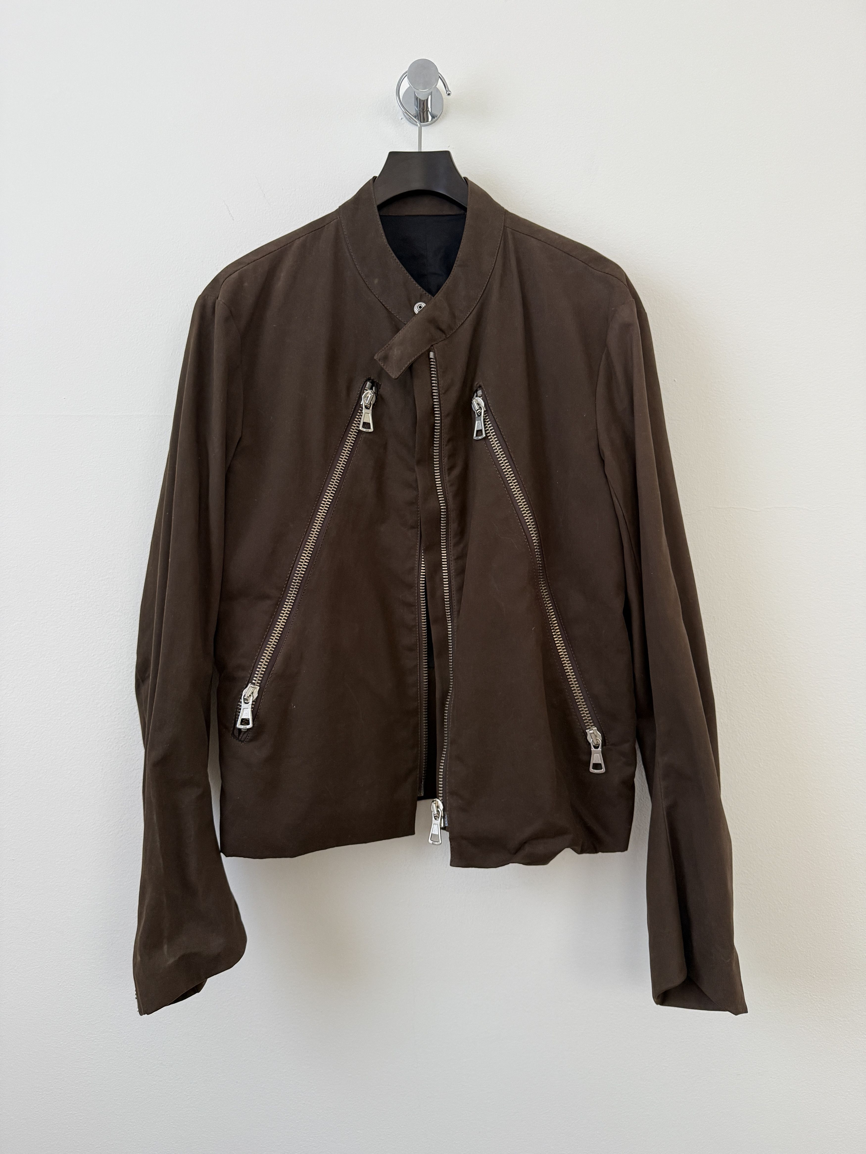 Maison Margiela 2003 Waxed 5 Zip Moto Jacket Size US M / EU 48-50 / 2 - 2 Thumbnail